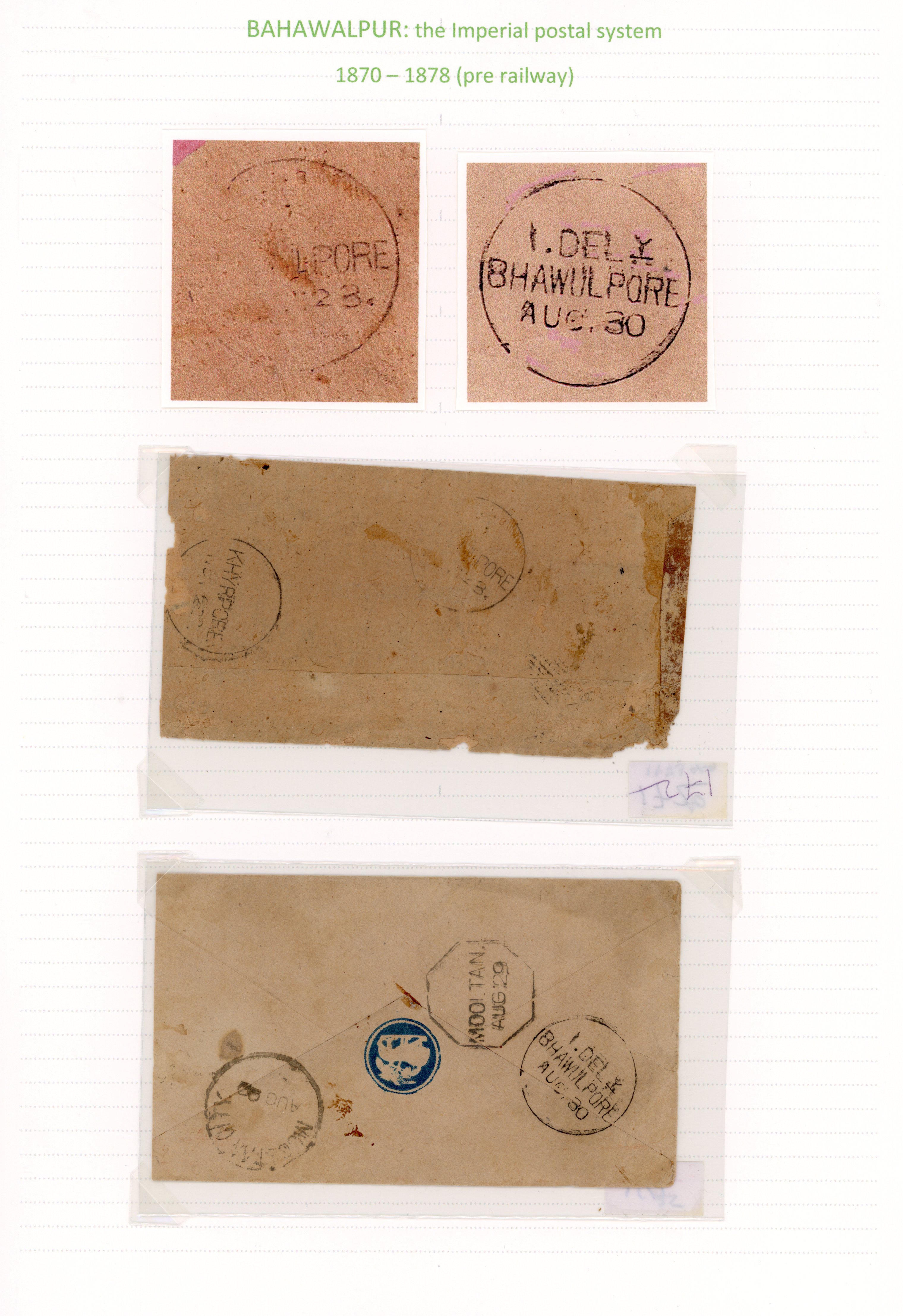 Bahawalpur 1870-8 covers
