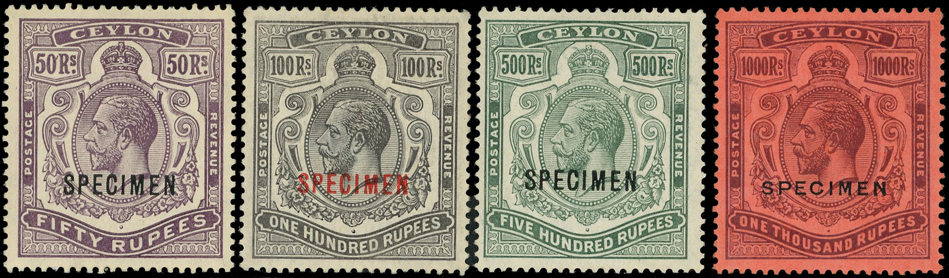 Ceylon SG 320s-323s Specimens