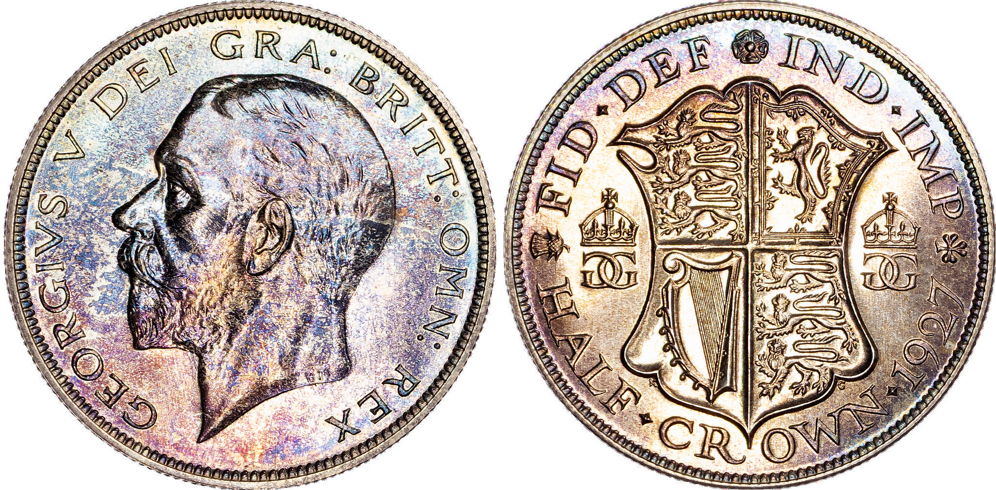 George V (1910-1936), Proof Halfcrown, 1927.