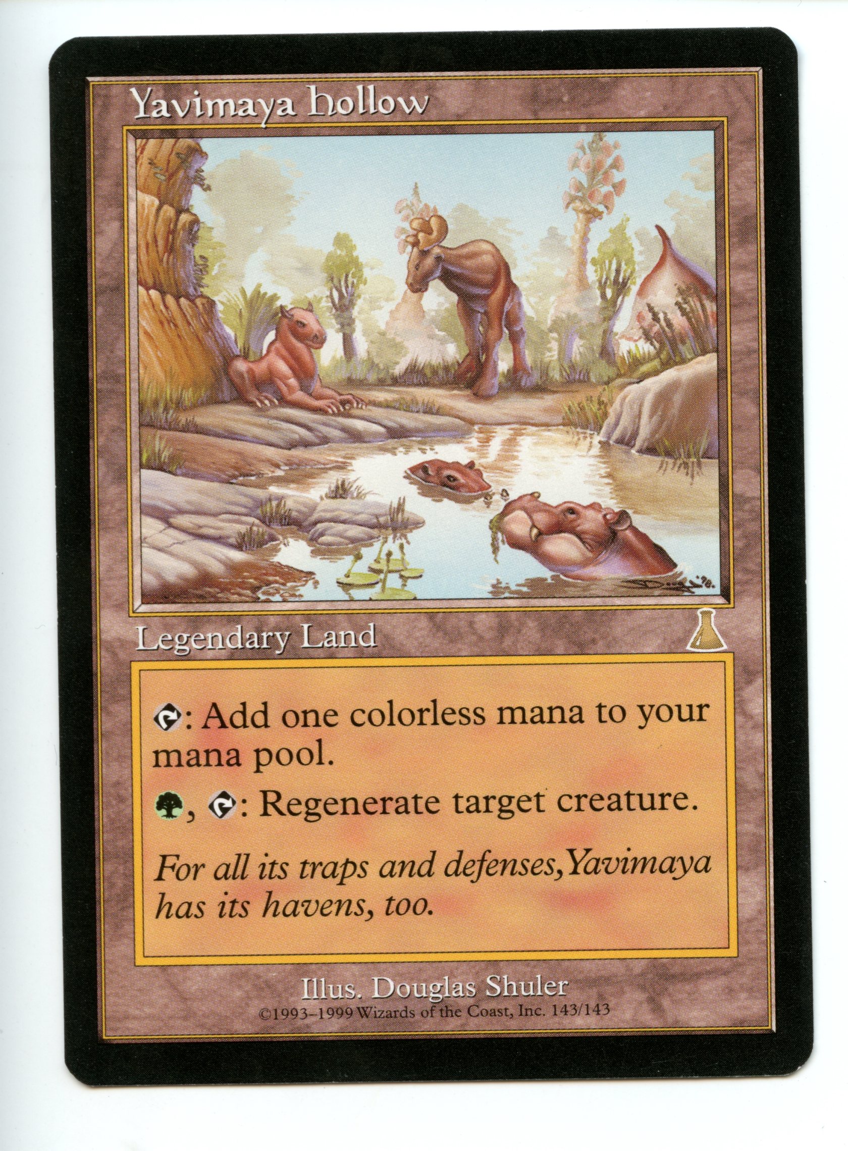 Magic the Gathering - Yavimaya Hollow  - Urza's Destiny - Lightly Played