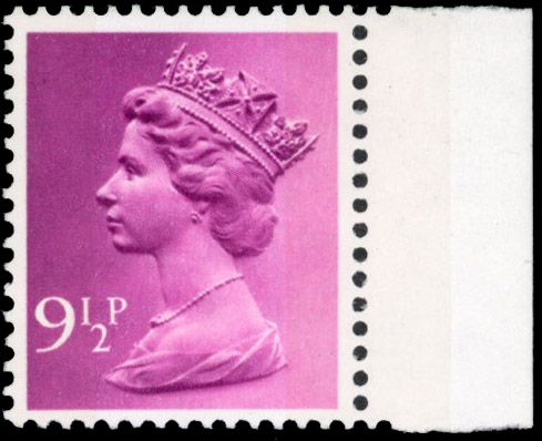 GB SG 884 1976 9½p bright purple magenta error of colour mint 