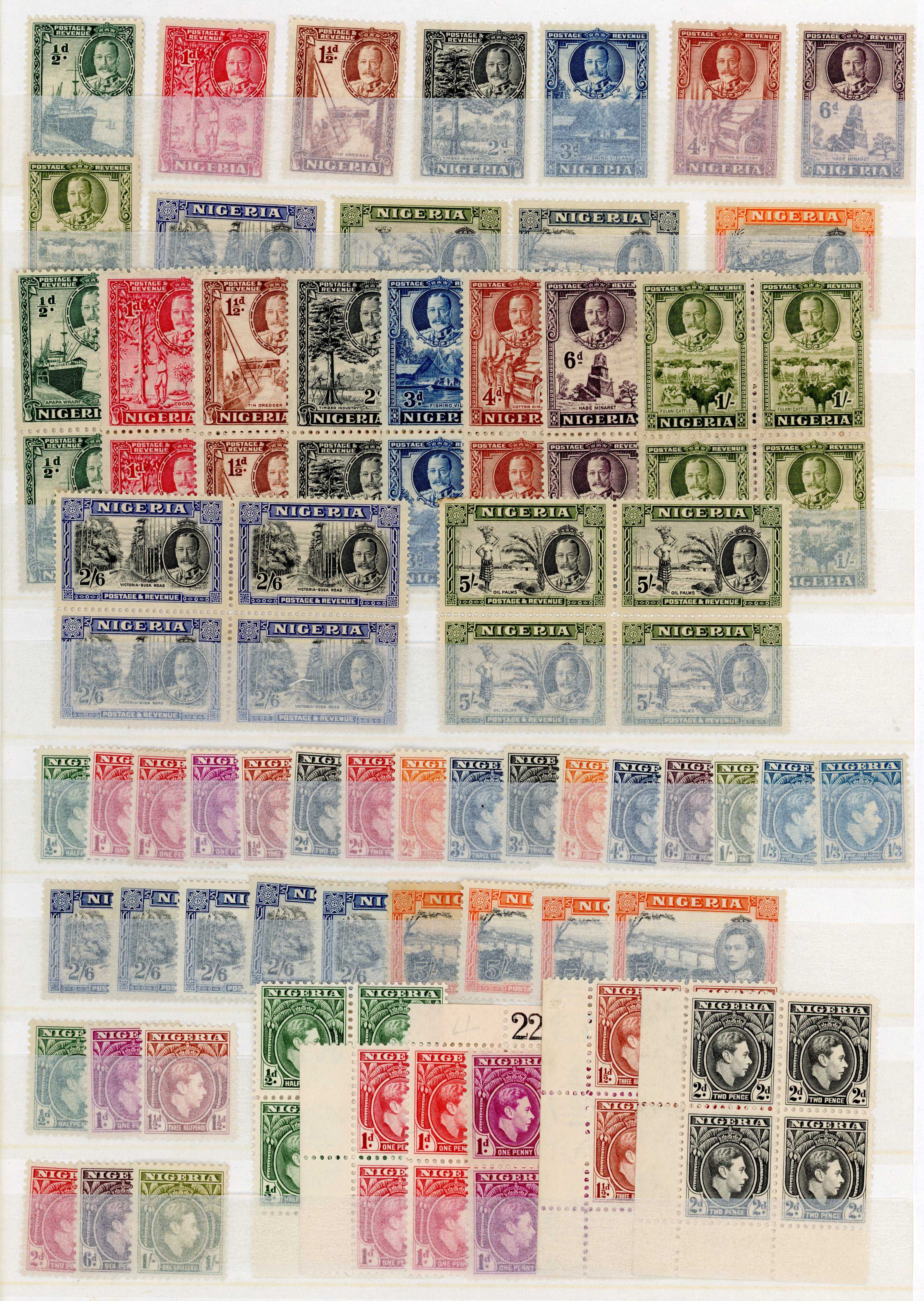 Nigeria 1936-51 collection mint