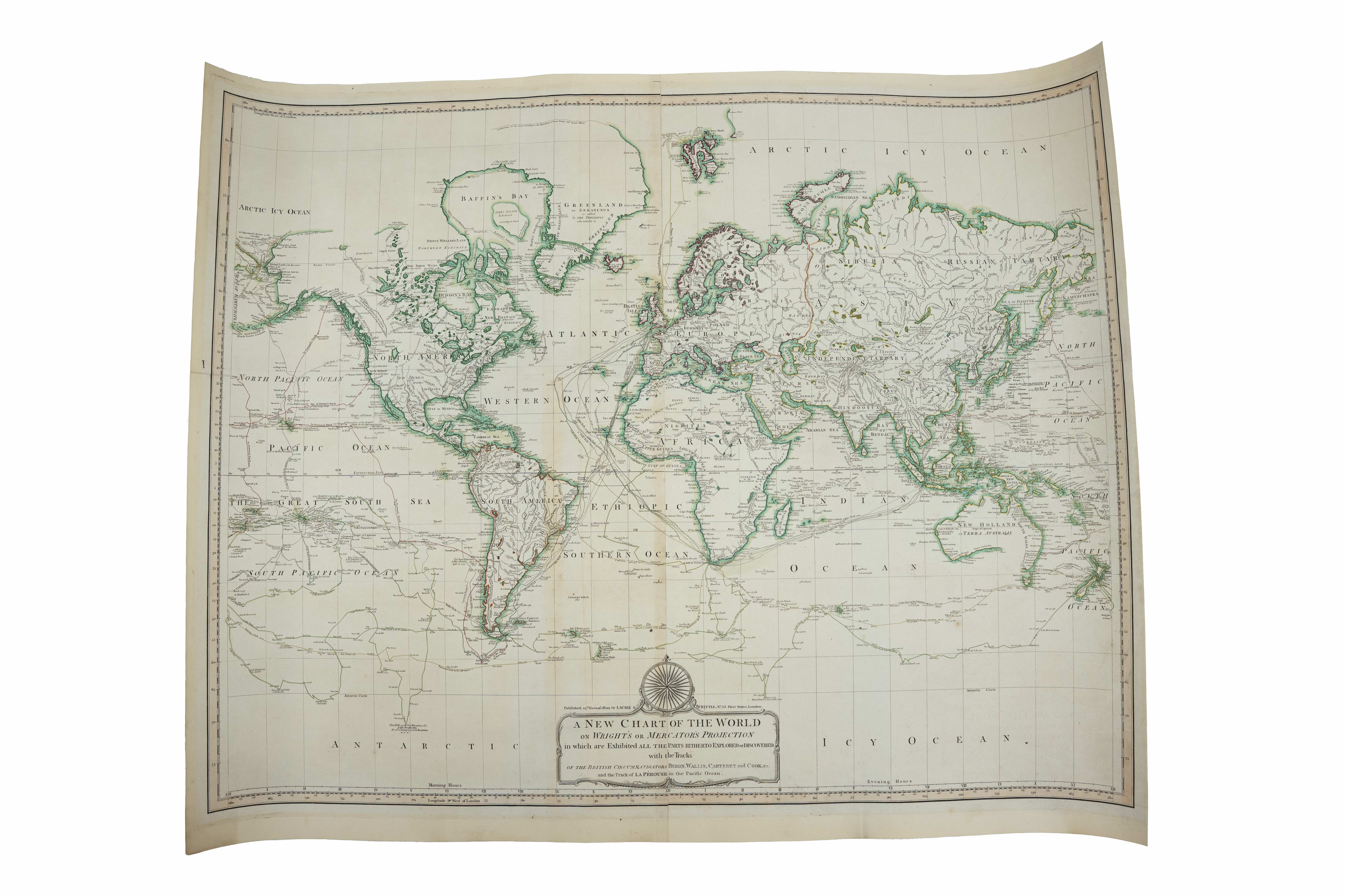 † Whittle, James and Laurie, Robert: A New Chart of the World