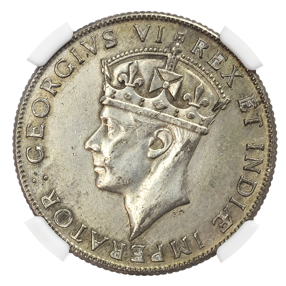 East Africa, British Colonial. George VI AR 1 Shilling. 1941 I (Bombay). Thick Rim.