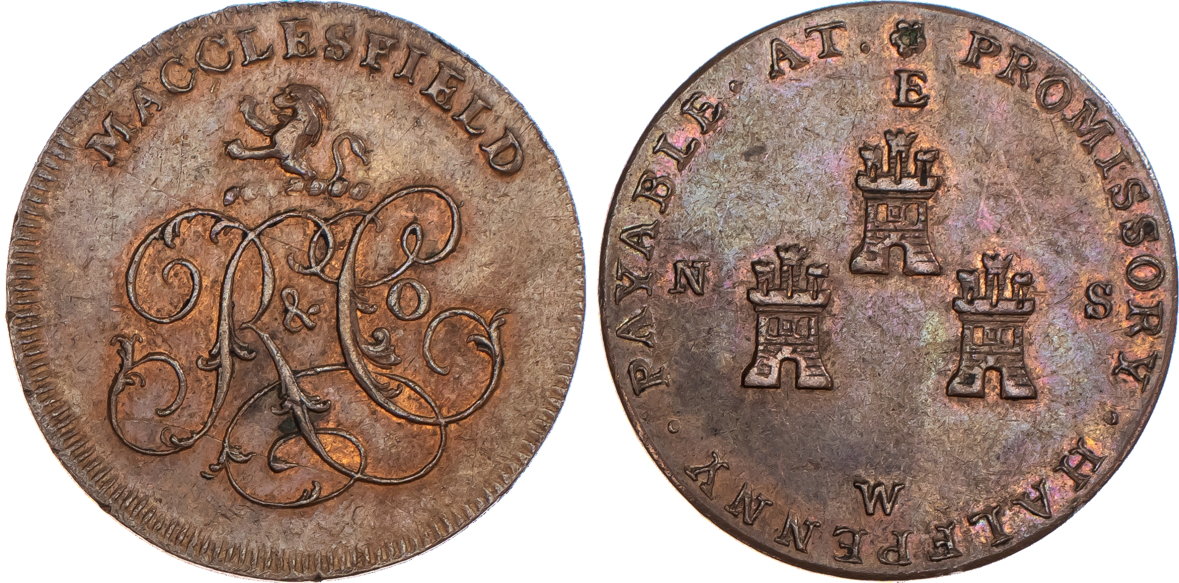 Macclesfield Roe & Co. (?) Halfpenny....