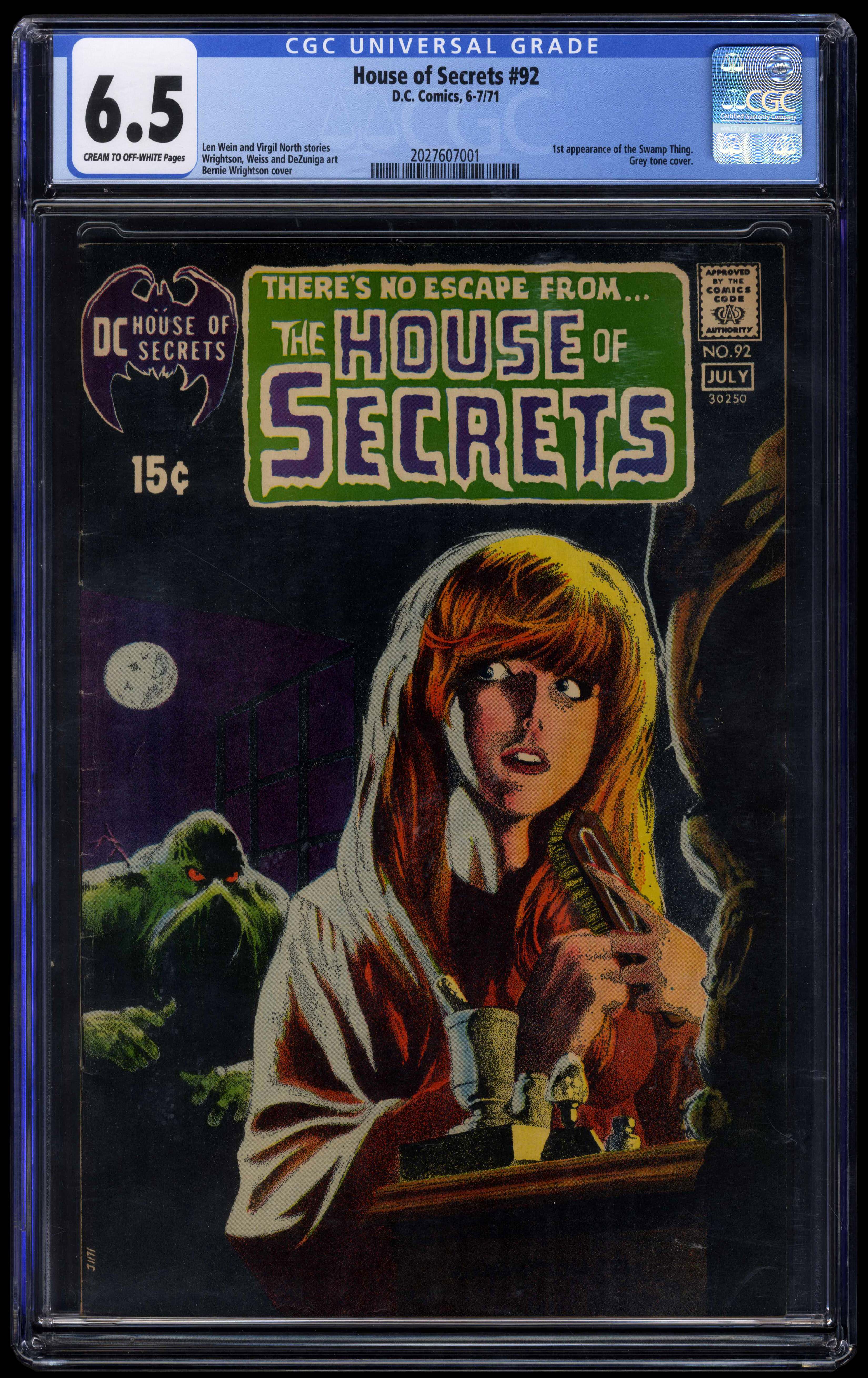 House Of Secrets #92 (DC Comics 1971) CGC 6.5 First Swamp Thing