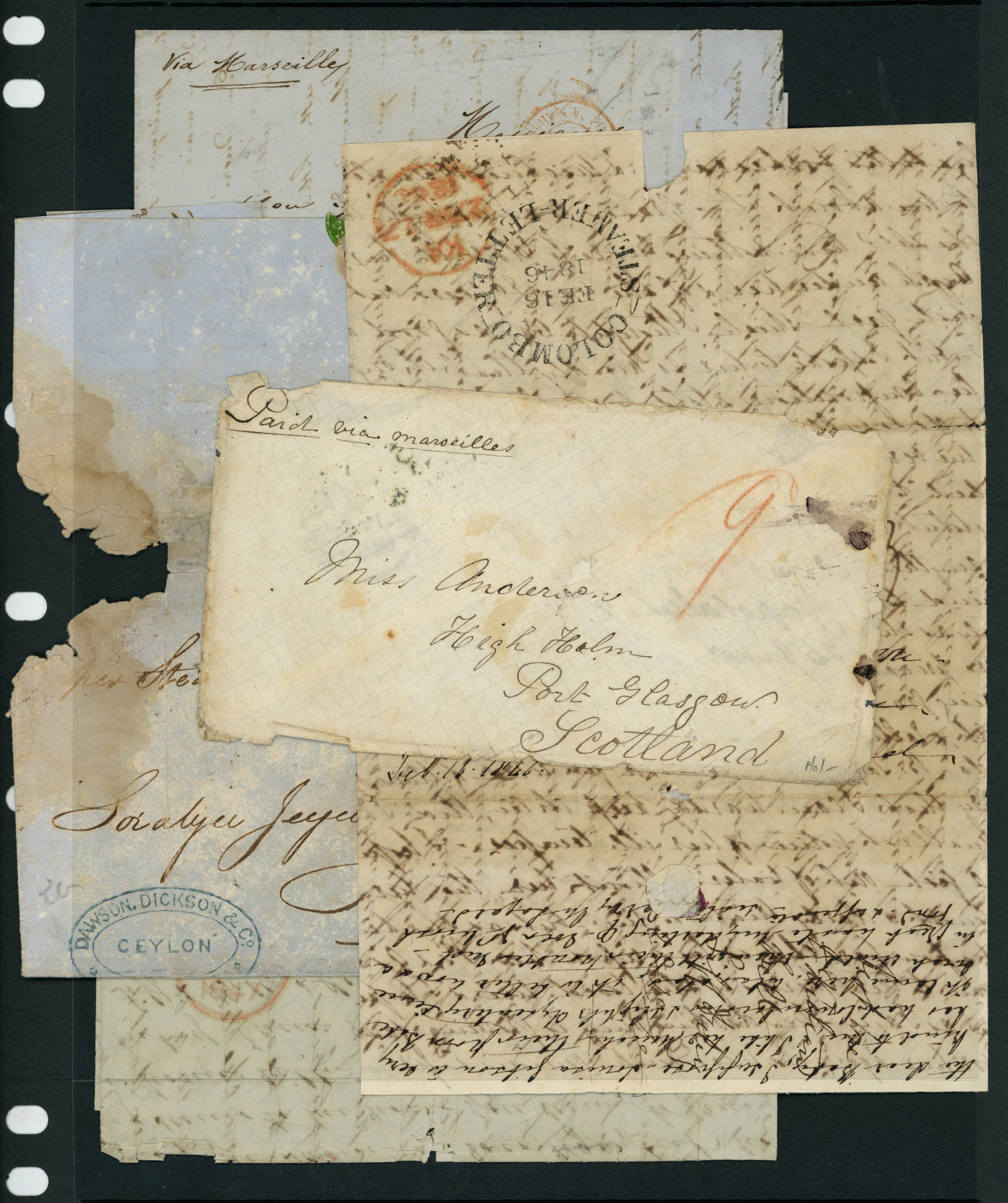 POSTAL HISTORY: 1828-1861 nine prestamp...