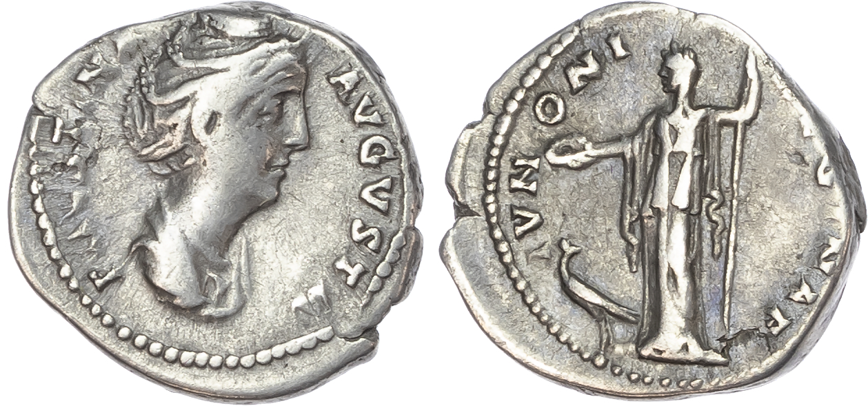 Faustina Senior (Wife of Antoninus Pius) AR Denarius, Rome, AD 139-141, 3.28g. 