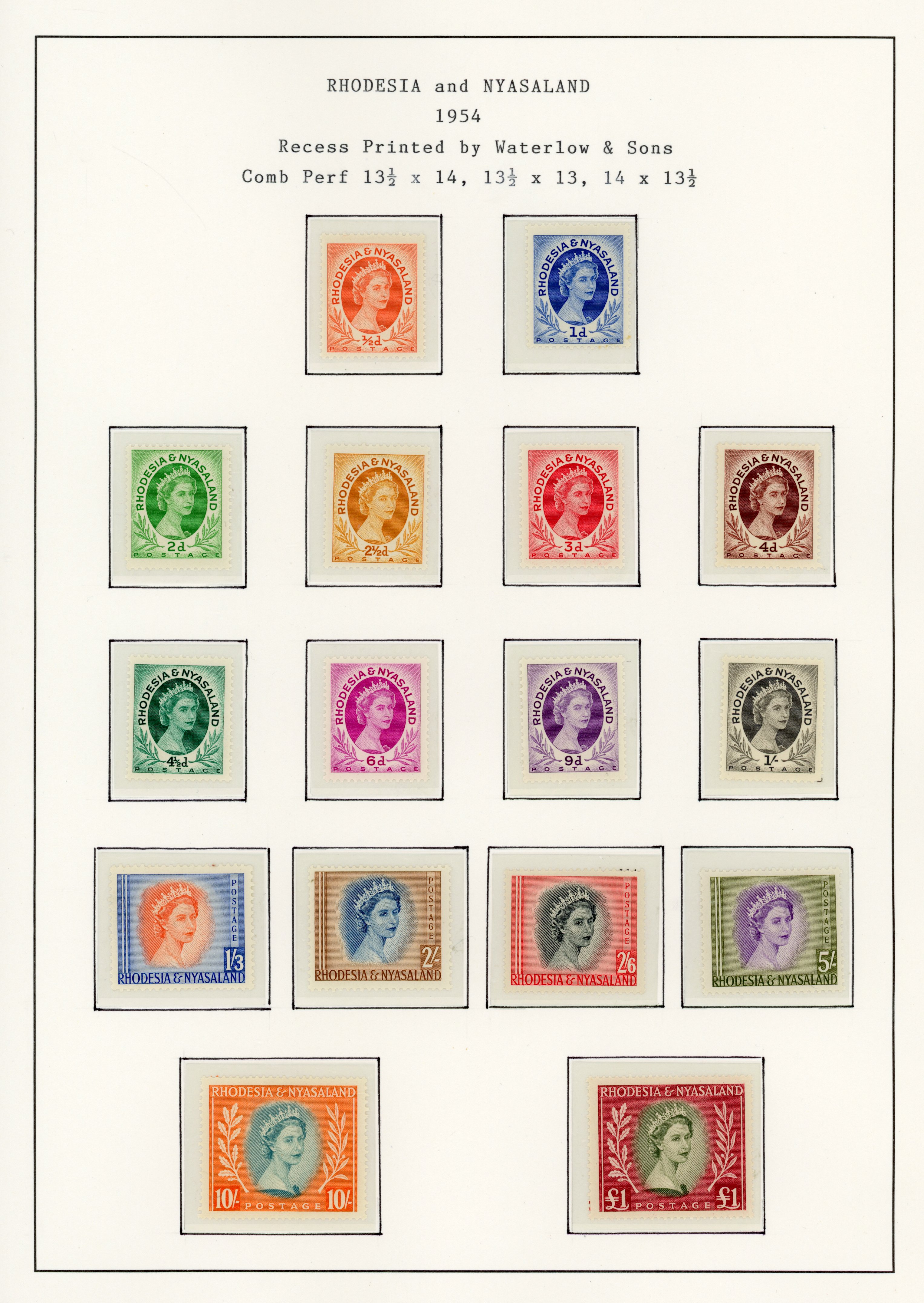 Rhodesia & Nyasaland collection mint