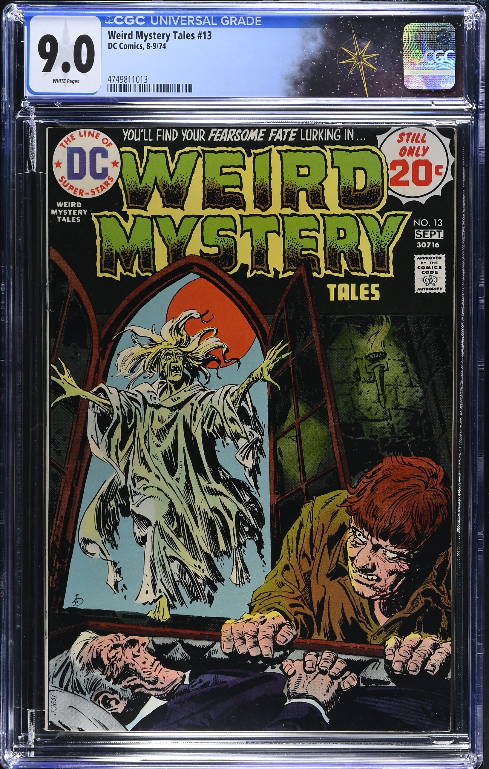 Weird Mystery Tales #13 CGC 9.0 Cover by Luis Dominguez (DC Comics, 1974) White Pages