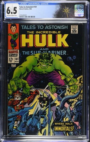 Tales to Astonish #101 CGC 6.5 Last issue. Story & numbering continued in Incredible Hulk #102 (Marvel Comics 1968,)