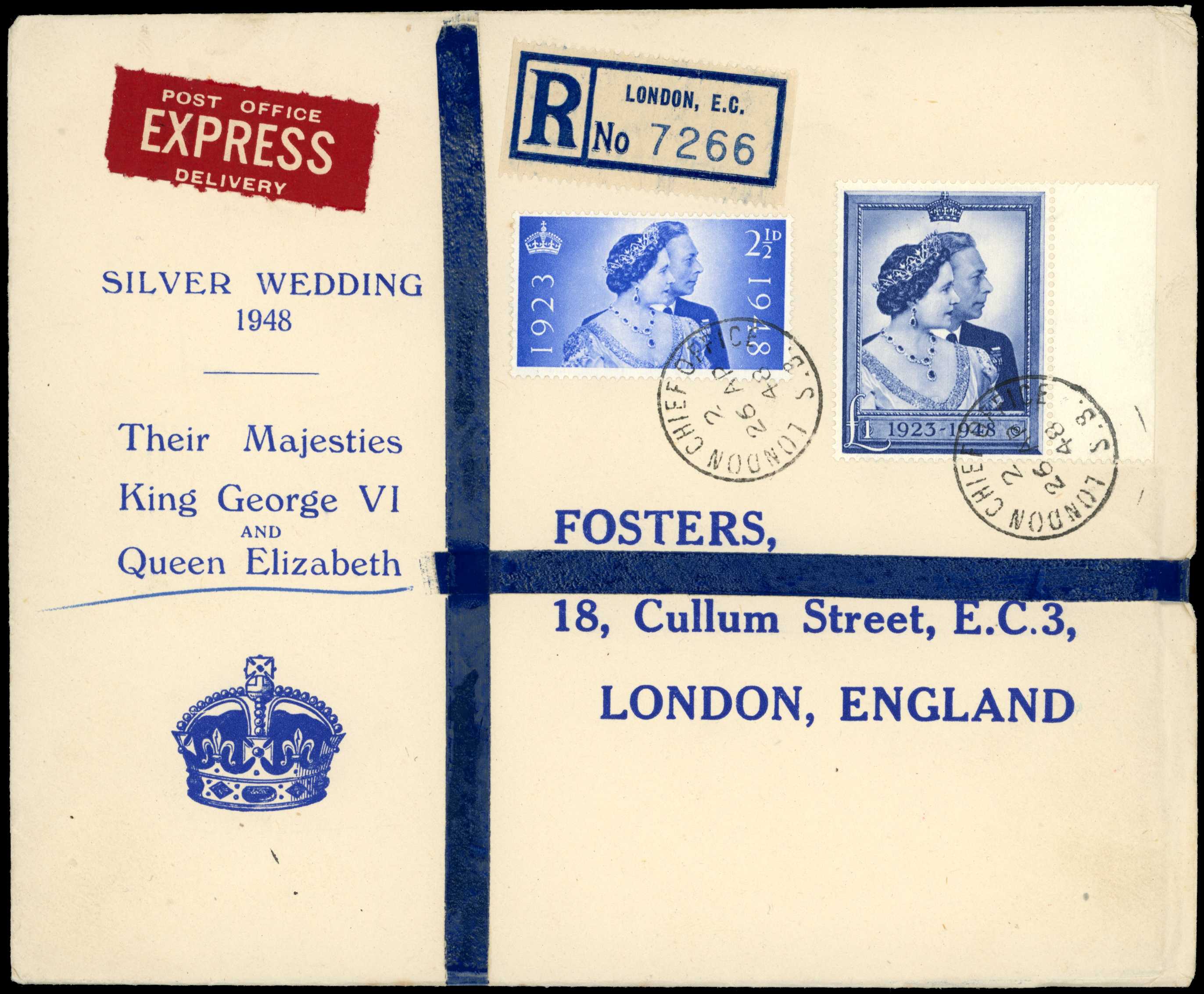 1948 (26 Apr) Royal Silver Wedding 2½d and...