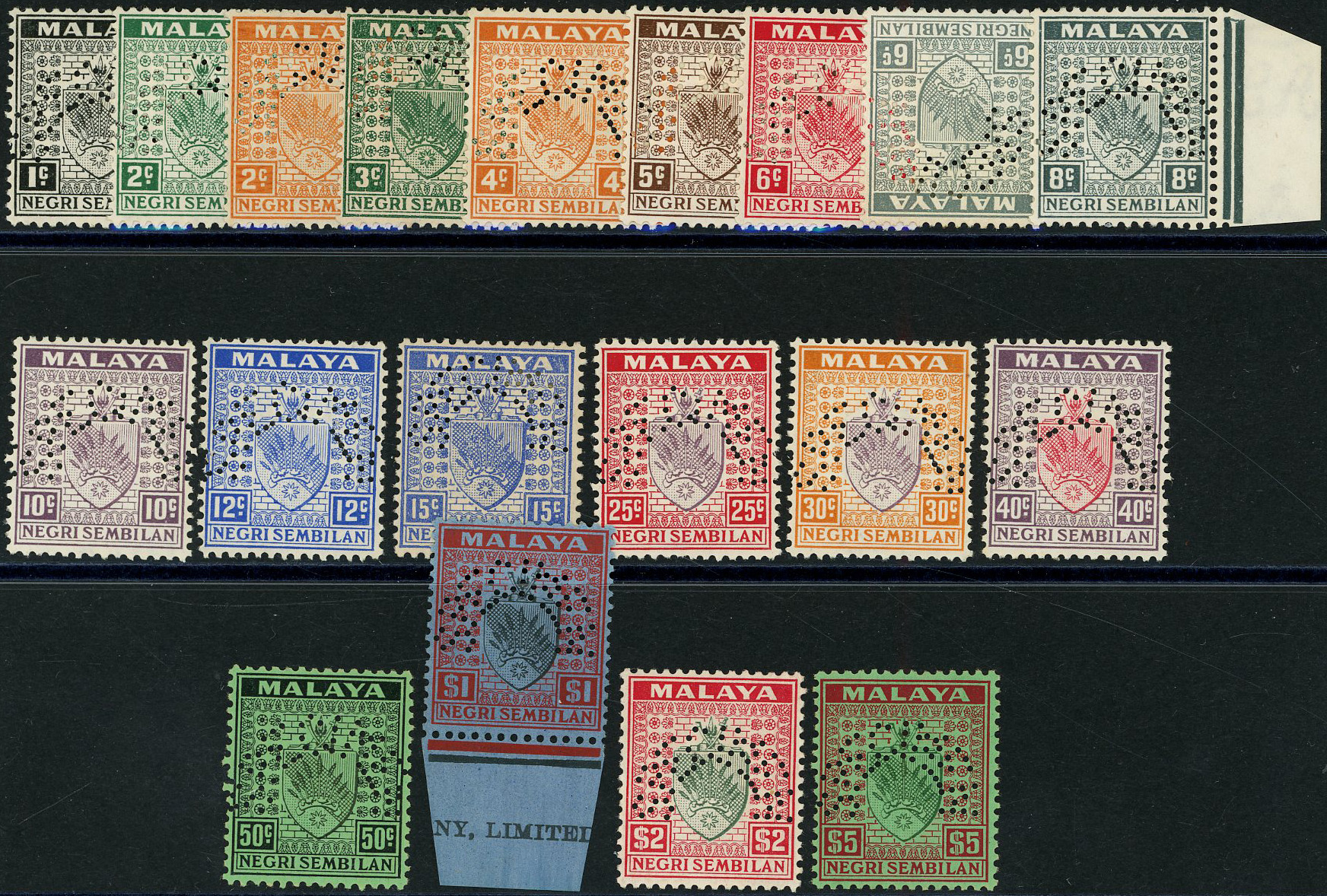 Malaya Negri Sembilan SG 21s-39s...