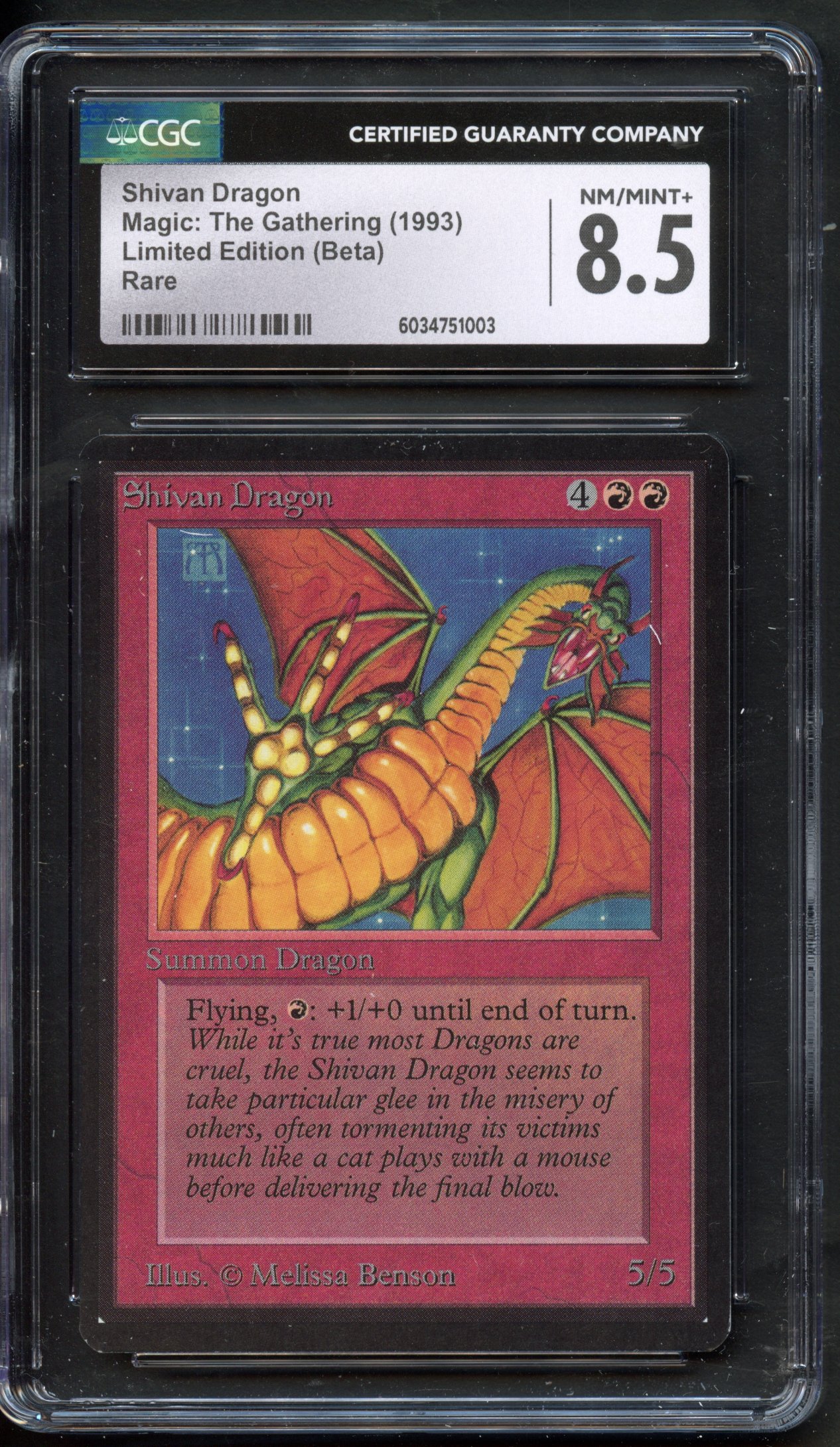 CGC 8.5 Shivan Dragon - Beta