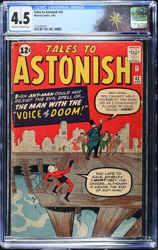 Tales to Astonish #42 CGC 4.5 Stan Lee & Larry Lieber stories, Jack Kirby & Sol Brodsky cover (Marvel Comics, 1963)