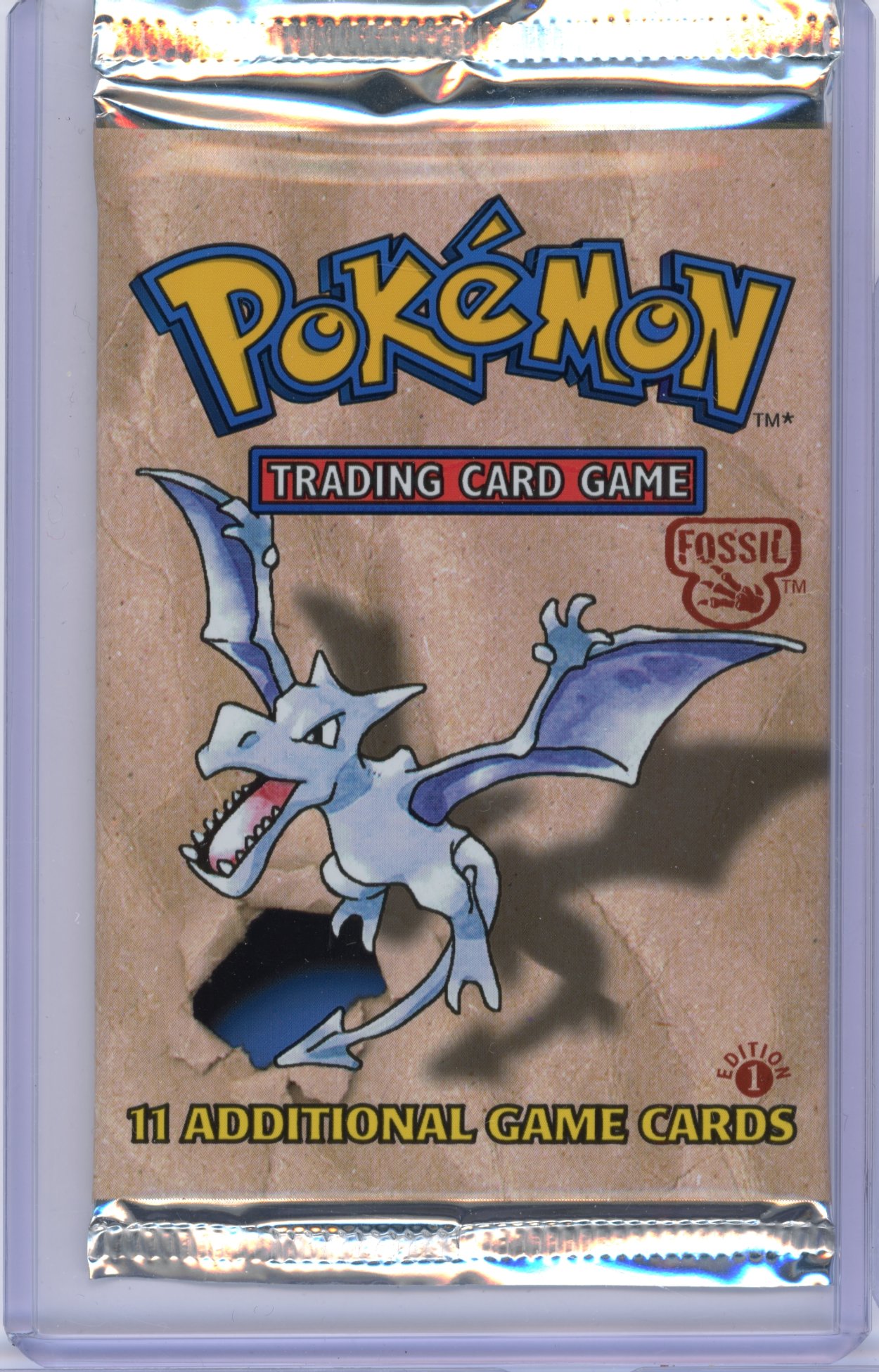 Fossil 1st Edition (1999) Sealed Booster Pack - Aerodactyl Artwork (20.88g)