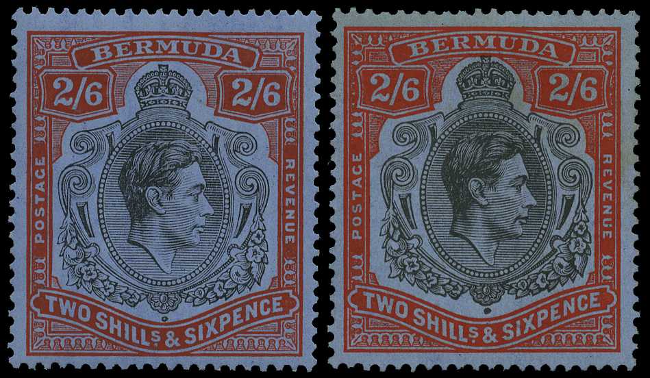 1937 (Nov.) 2/6d black and deep red on...