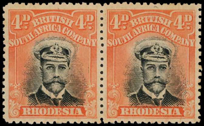 1913-7 4d Head Die II, perf 14. Unmounted...