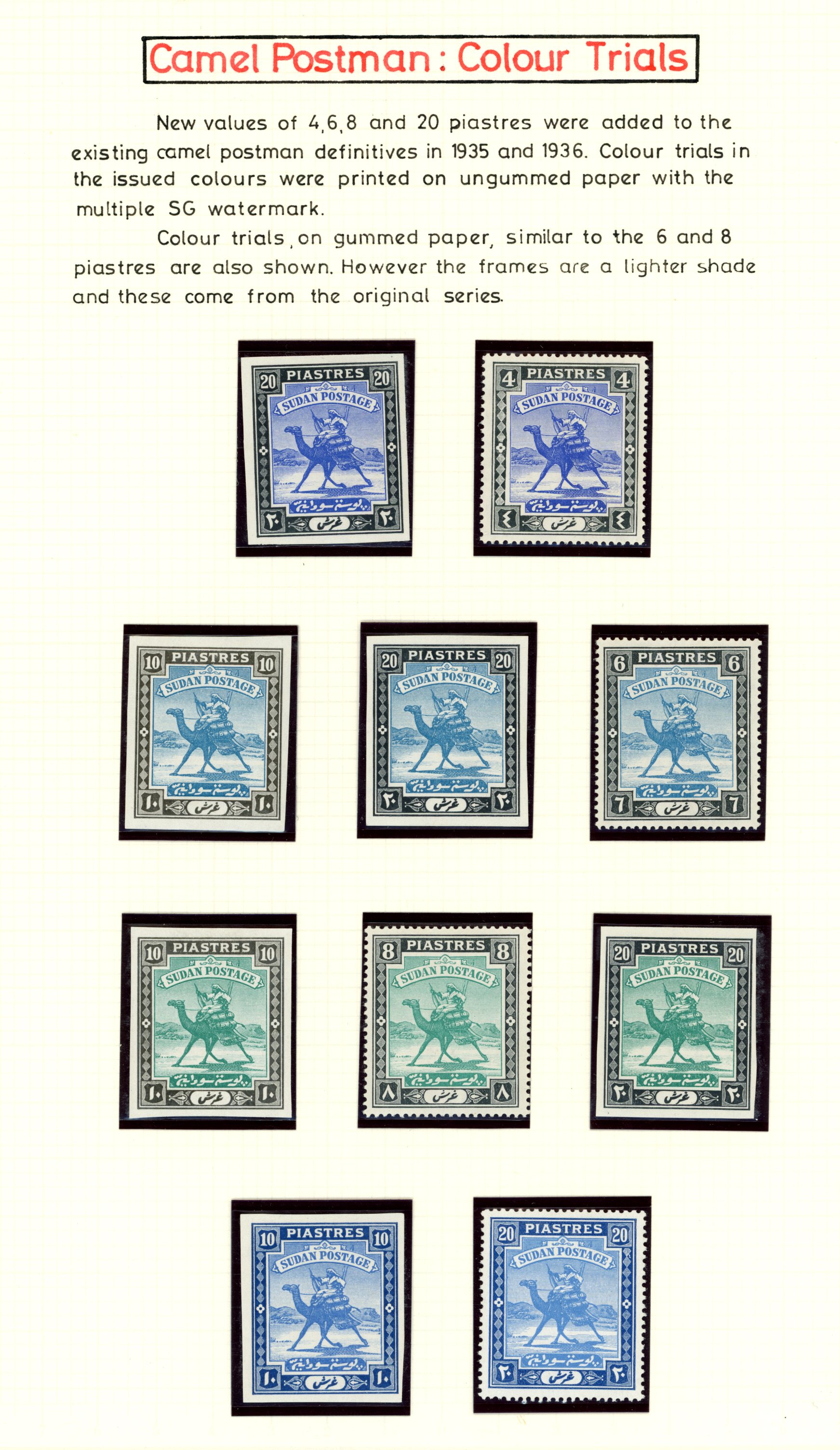 1935-36 New values of 4p, 6p, 8p, 20p mint and...
