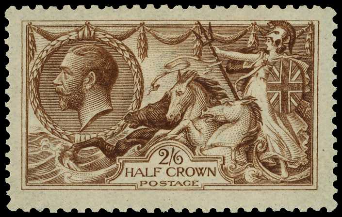 1915 De La Rue 2/6d deep yellow-brown,...