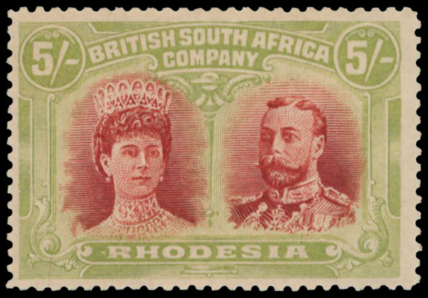 5s deep rose-red and yellow-green SG 160 variant, position 9 mint