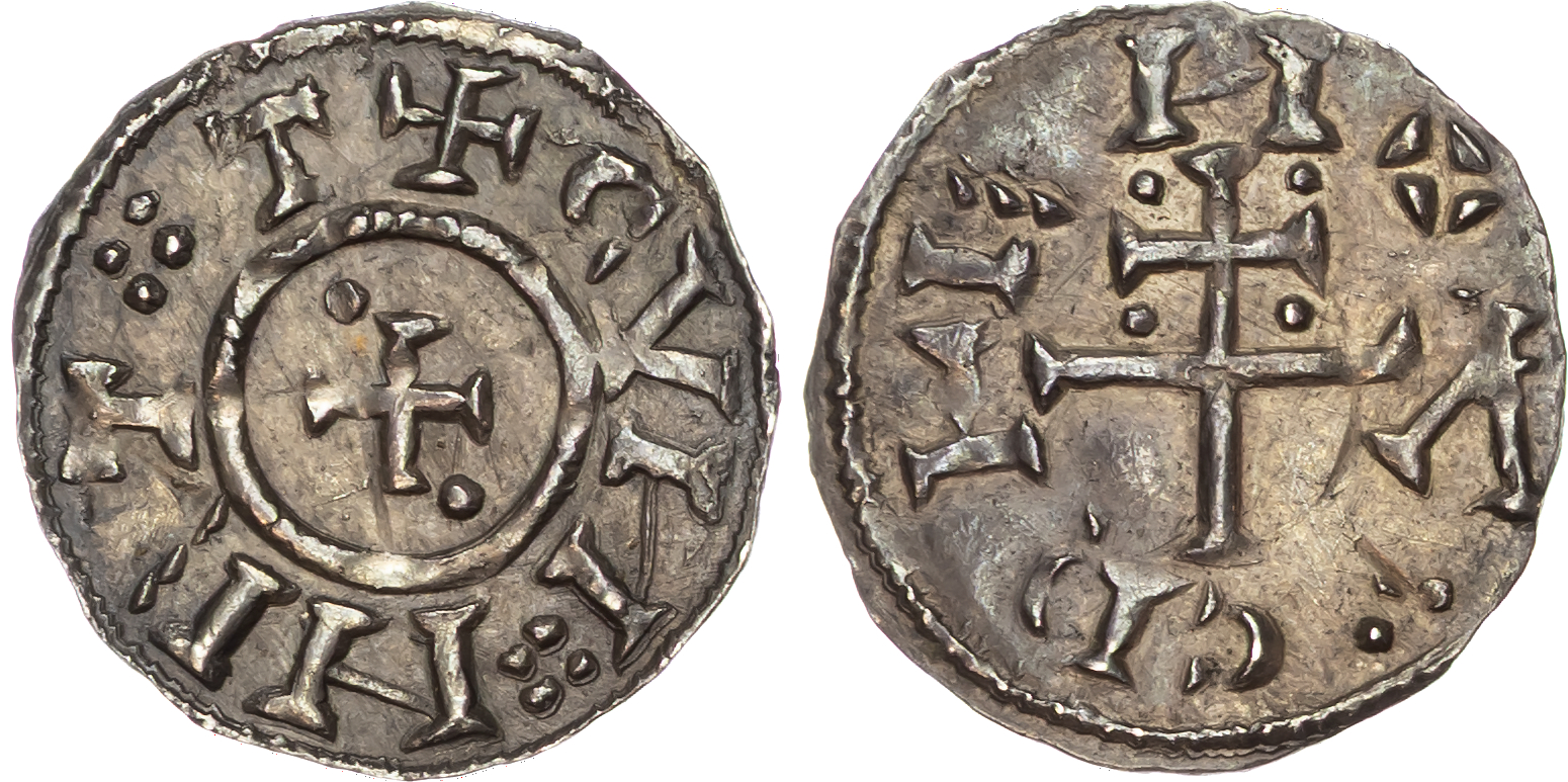 Danelaw, Viking Kingdom of York, Cnut (c. 900-905), AR Penny, Cunetti type, York Mint.