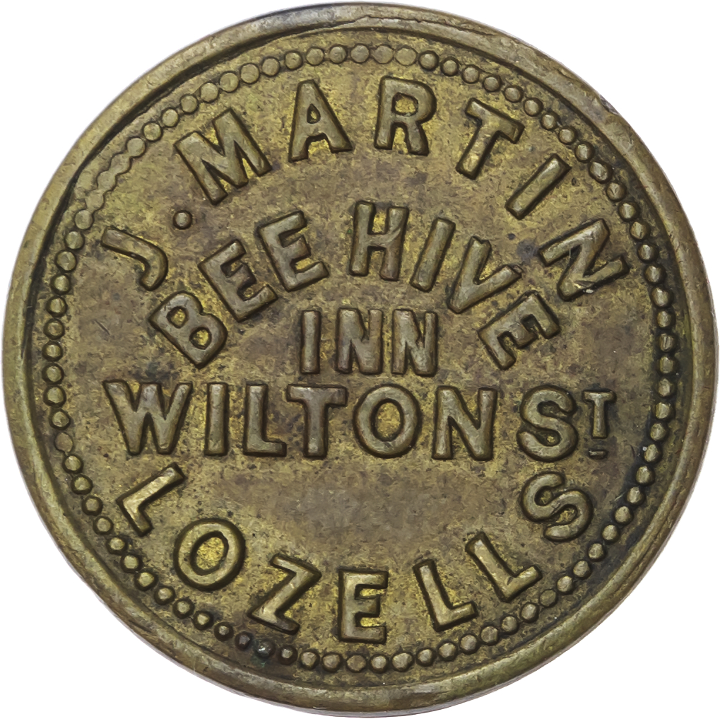 Lot of 5 coins - West Mids. Birmingham, City centre, Navigation St. Hope & Anchor, 2½d. 25mm. R Edmonds. VF; Lozells...