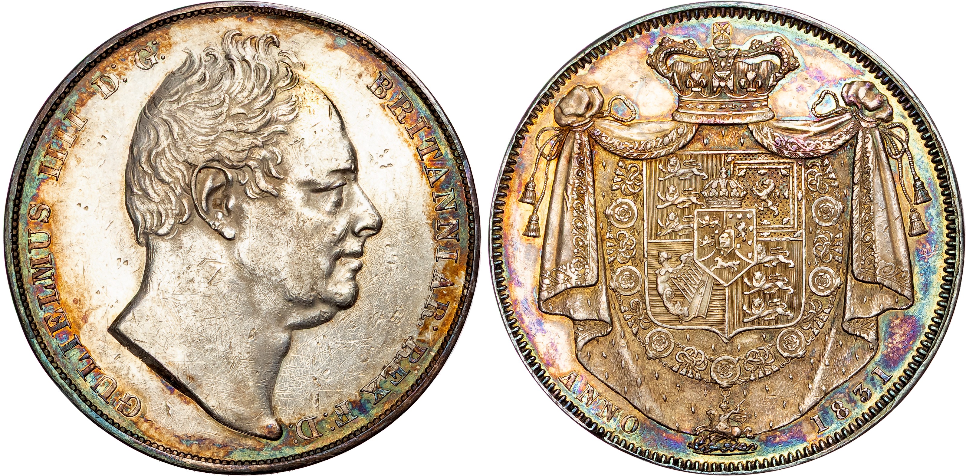 William IV (1830‐1837), AR Proof Crown, 1831, plain edge.