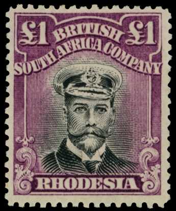 1923 £1 Head Die IIIB, perf 15, white...