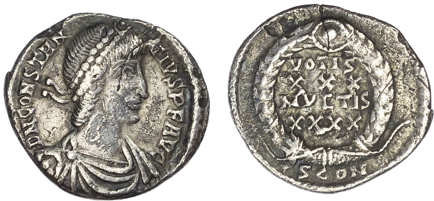 Constantius II (AD 337-361) AR Siliqua, Arles, 2nd Officina, 1.90g.