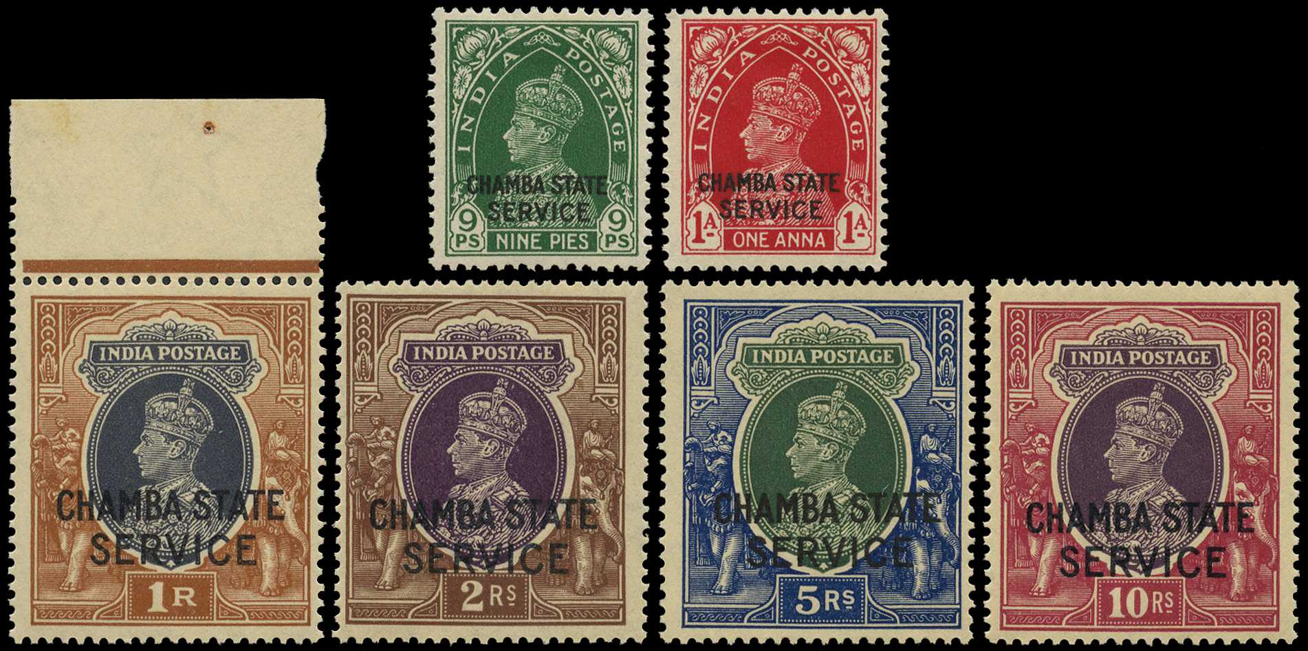 Officials. 1938-40 CHAMBA STATE SERVICE set...
