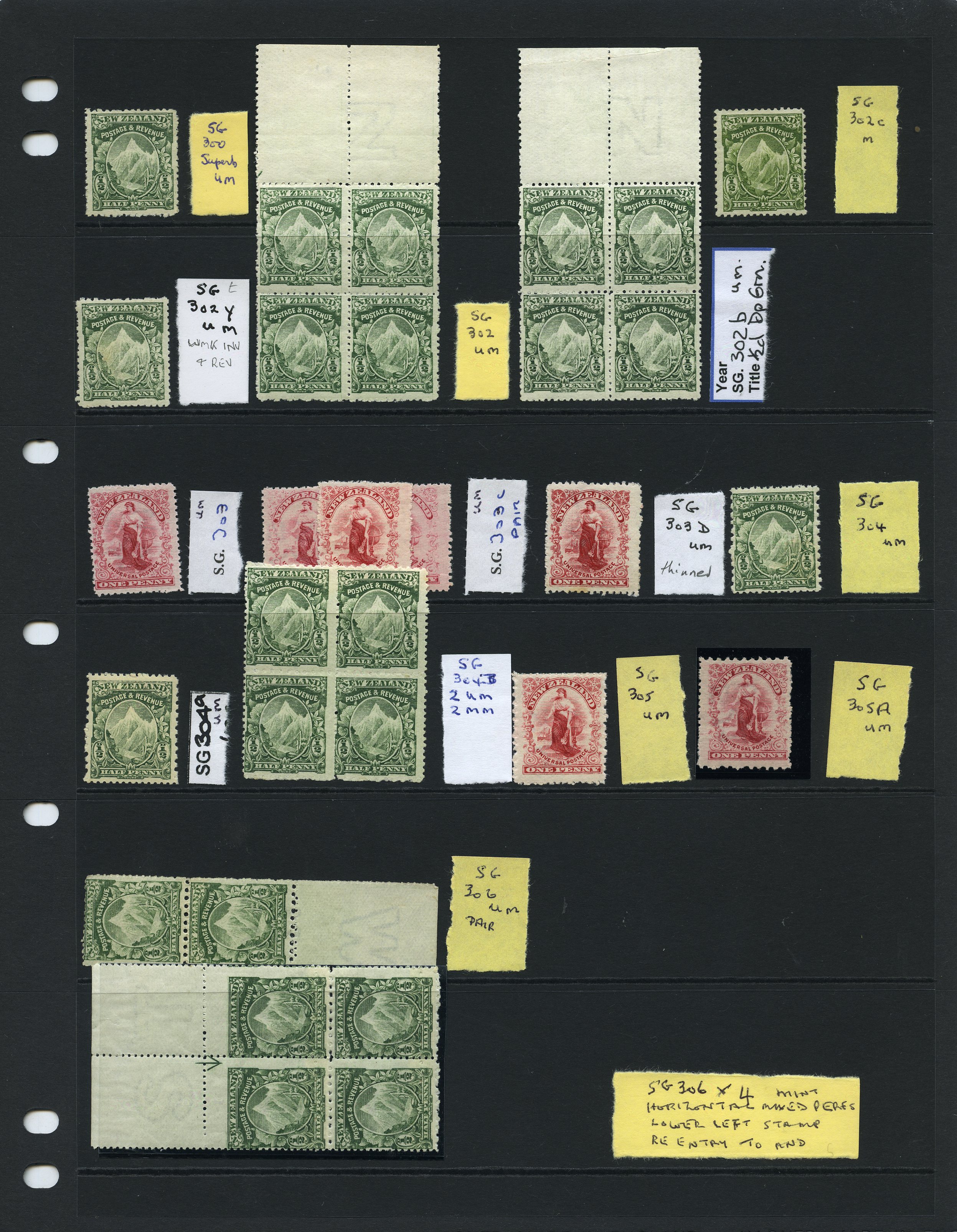 1902 (Apr.) Cowan paper ½d and 1d...