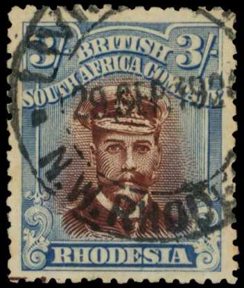 1922-4 3/- Head Die IIIB, perf 14, white...