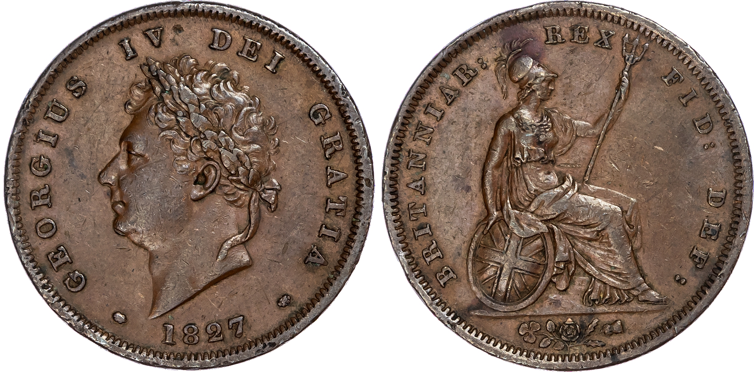 George IV (1820-30), Penny, 1827