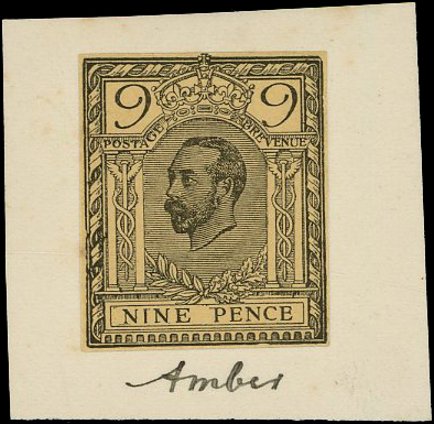 Great Britain 1911 9d Hentschel essay