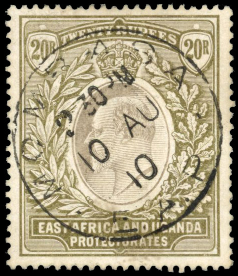 East Africa & Uganda SG 32 1907 20r used