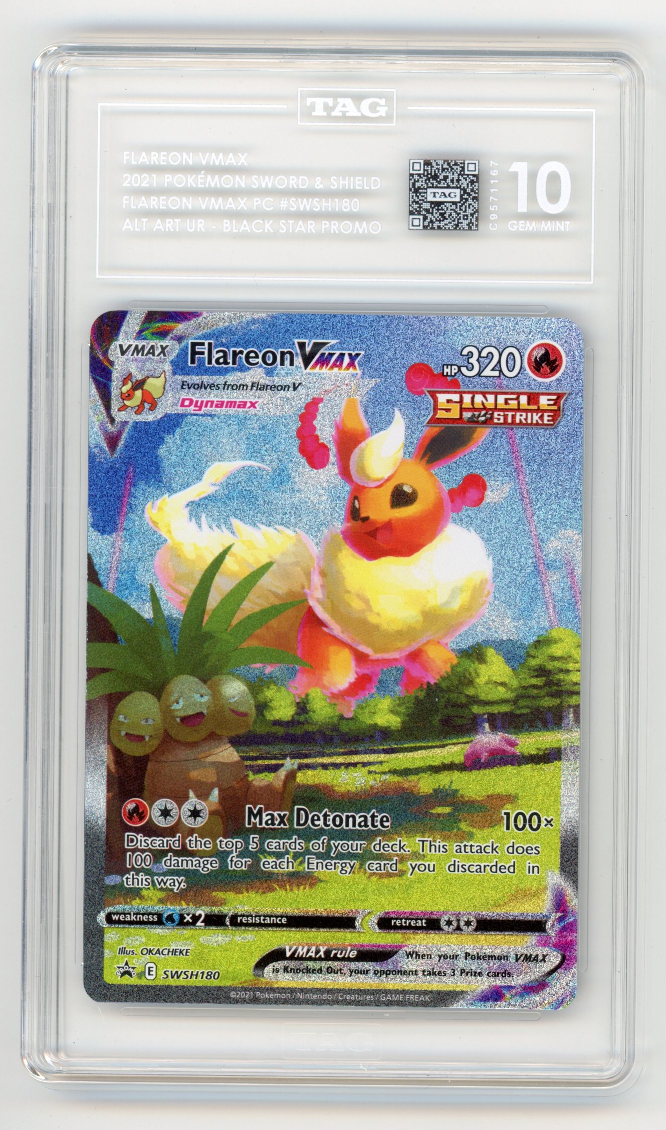 TAG 10 Flareon #SWSH180 (2021) Black Star Promo
