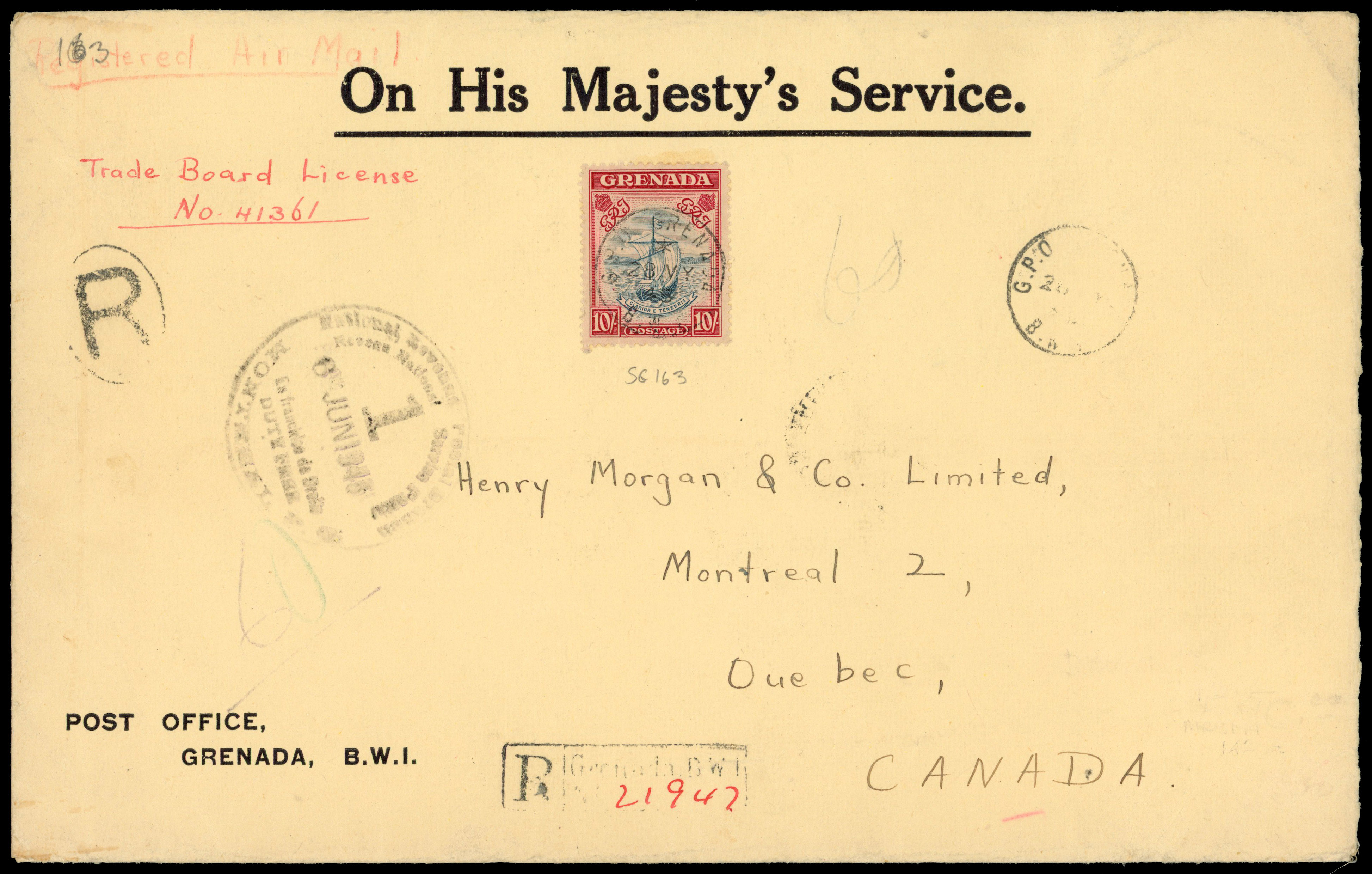 Grenada SG 163 commercial cover