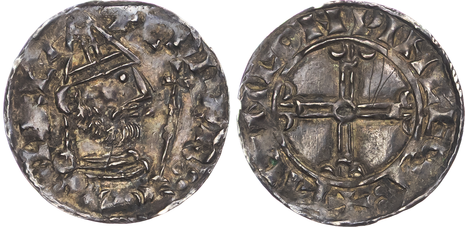 Edward the Confessor (1042-1066), AR Penny, Pointed Helmet type (1053-1056), Winchester mint, Lifinc as moneyer.