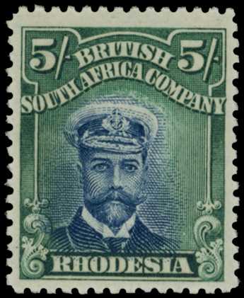 1913-7 5/- Head Die II, perf 14. Unmounted...