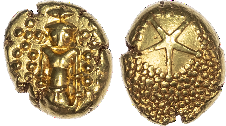 India, Madras Presidency (1740-1807), gold Star Pagoda, Vishnu