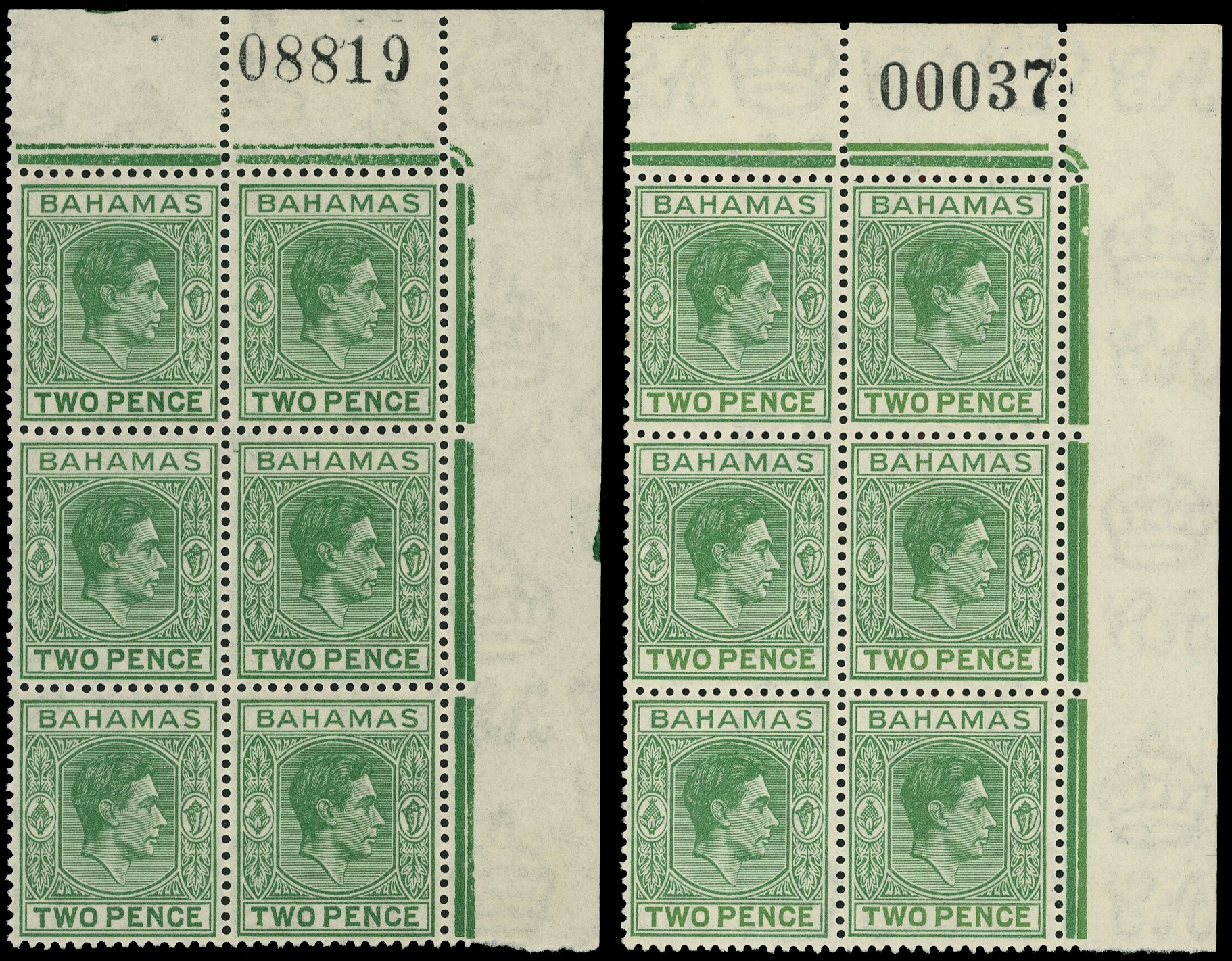 Bahamas SG 152c blocks mint