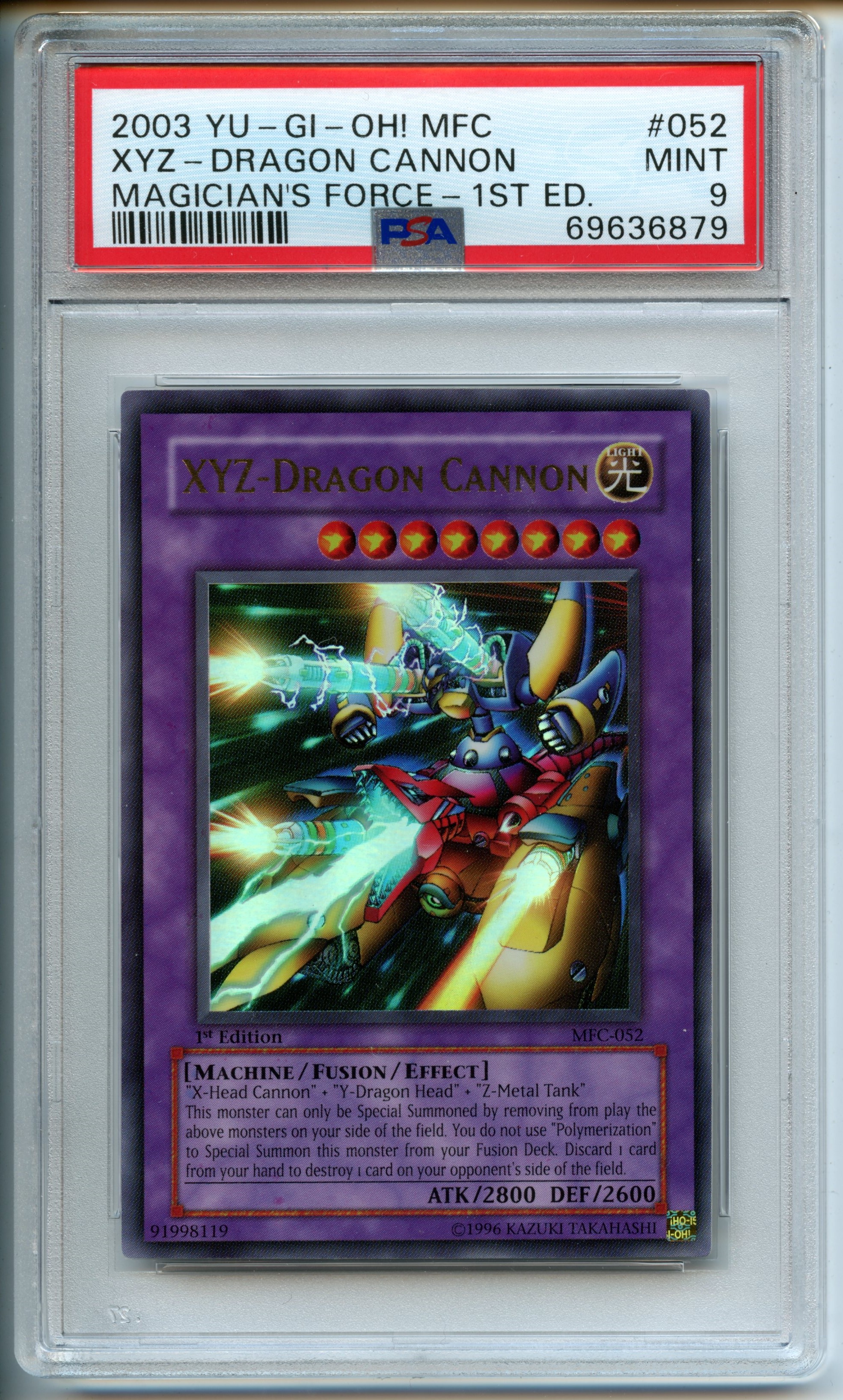 Yu-Gi-Oh! - XYZ-Dragon Cannon  1st Editon  - Magician's Force  - PSA 9 