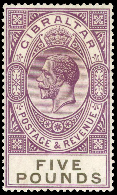 1925-32 £5 violet and black, fine large part og
