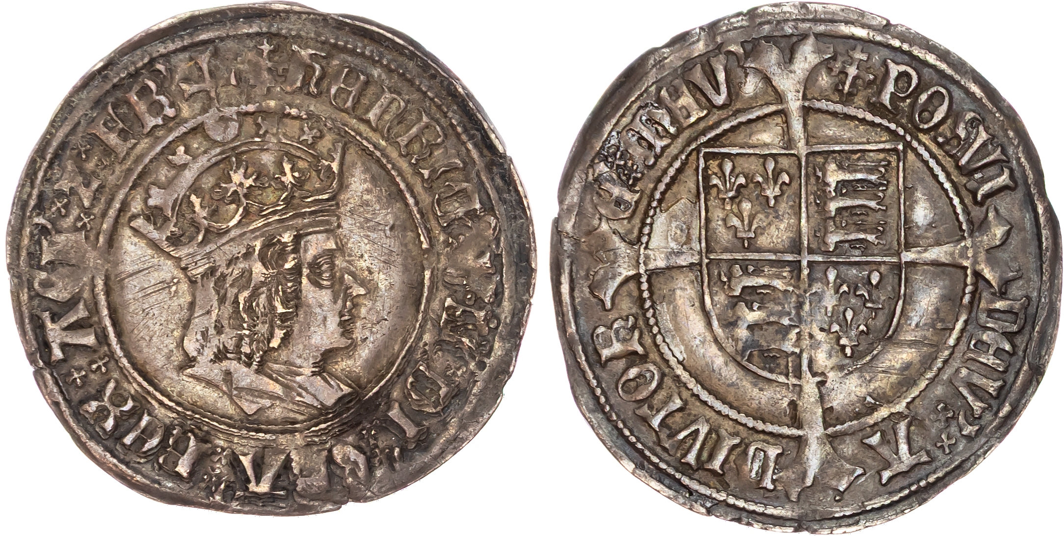 Henry VII (1485-1509) Groat, regular profile issue, mintmark cross crosslet both sides (1504-05).