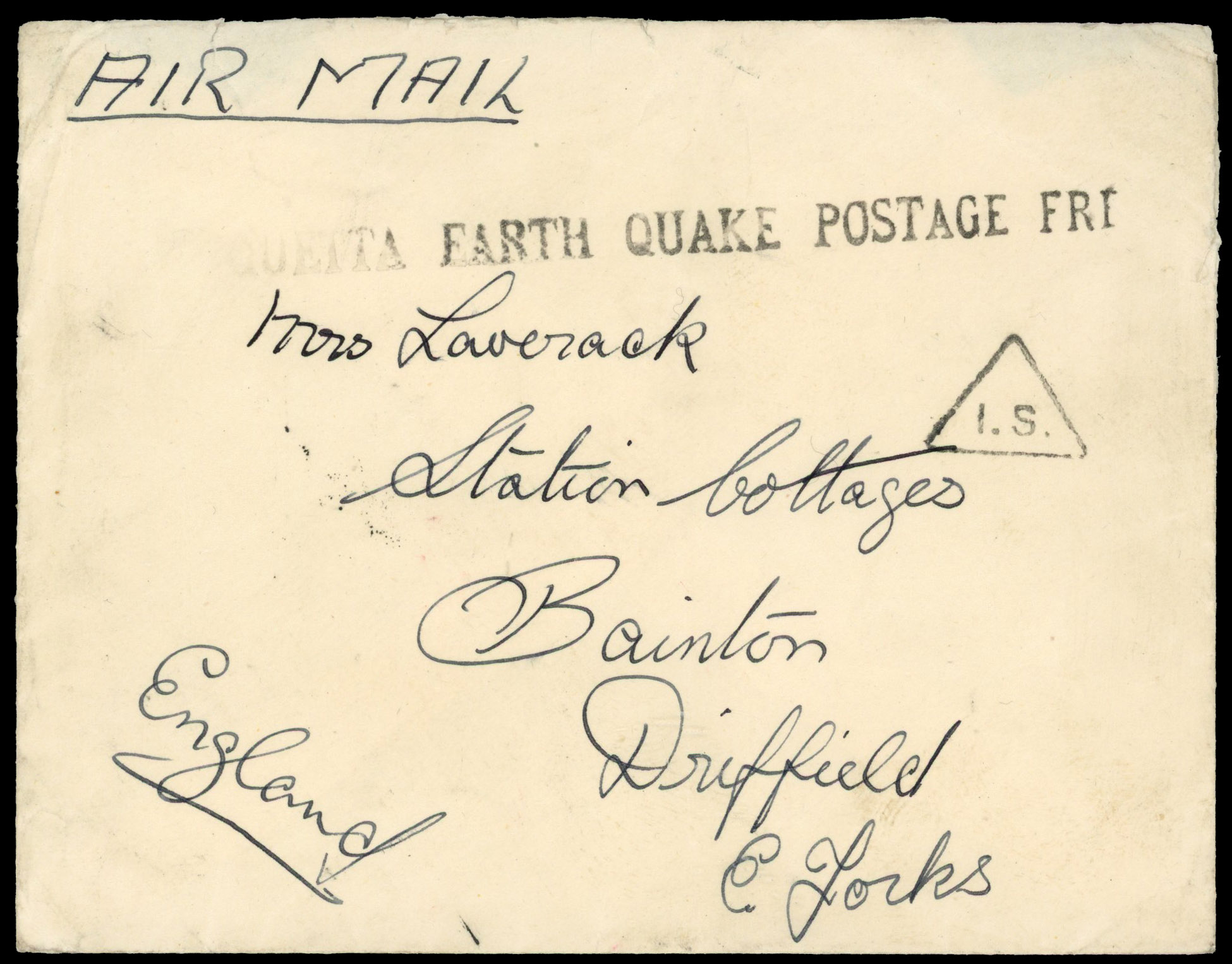 India 1935 Quetta Earthquake cover 