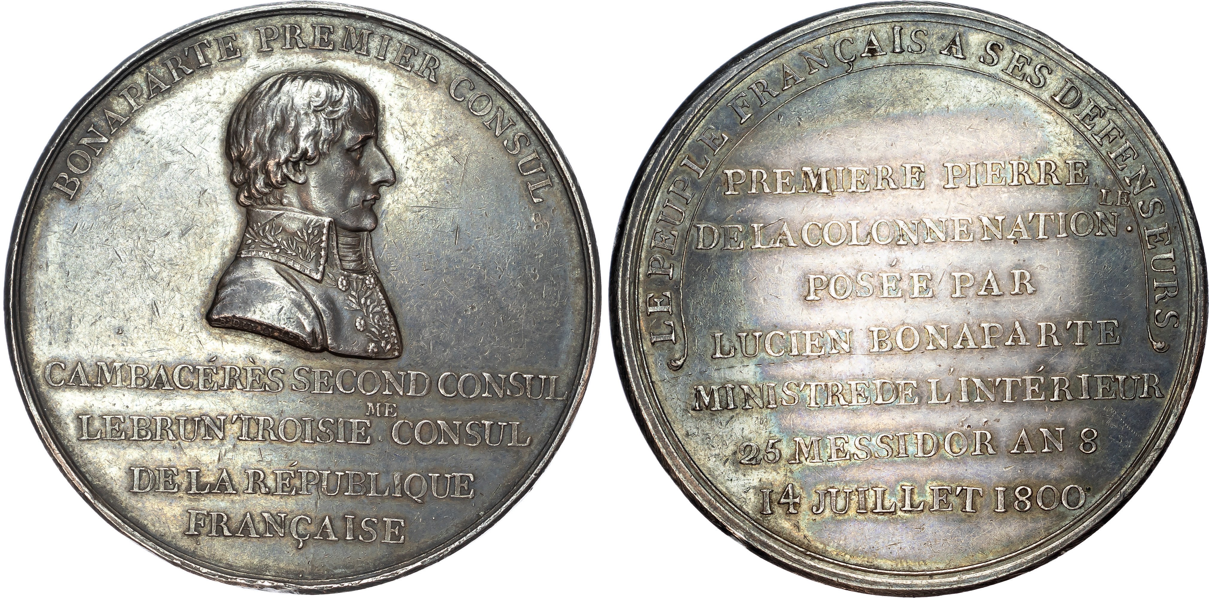 France, Napoleon I (1799-1814) Erection of the Colonne Nationale, Place Vendôme, Paris, 1800.