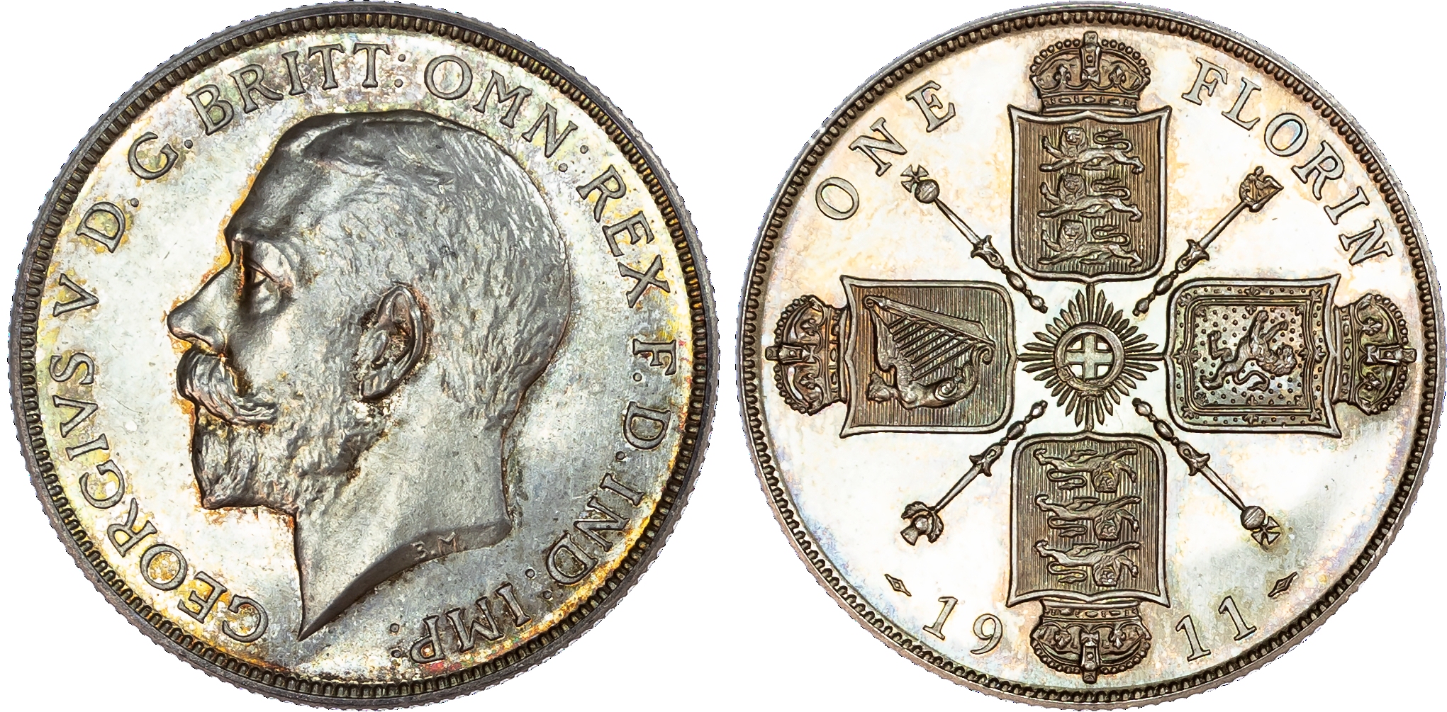George V (1910-36), Proof Florin, 1911