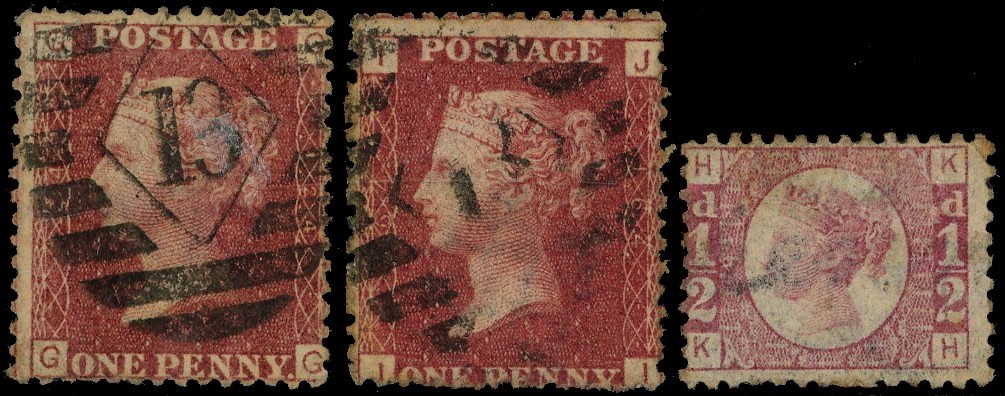 Great Britain 1868 Brown, Davis & Co unofficial underprints collection