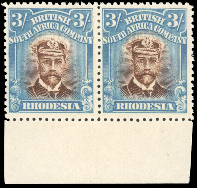 Rhodesia 3/- SG 237 pair mint